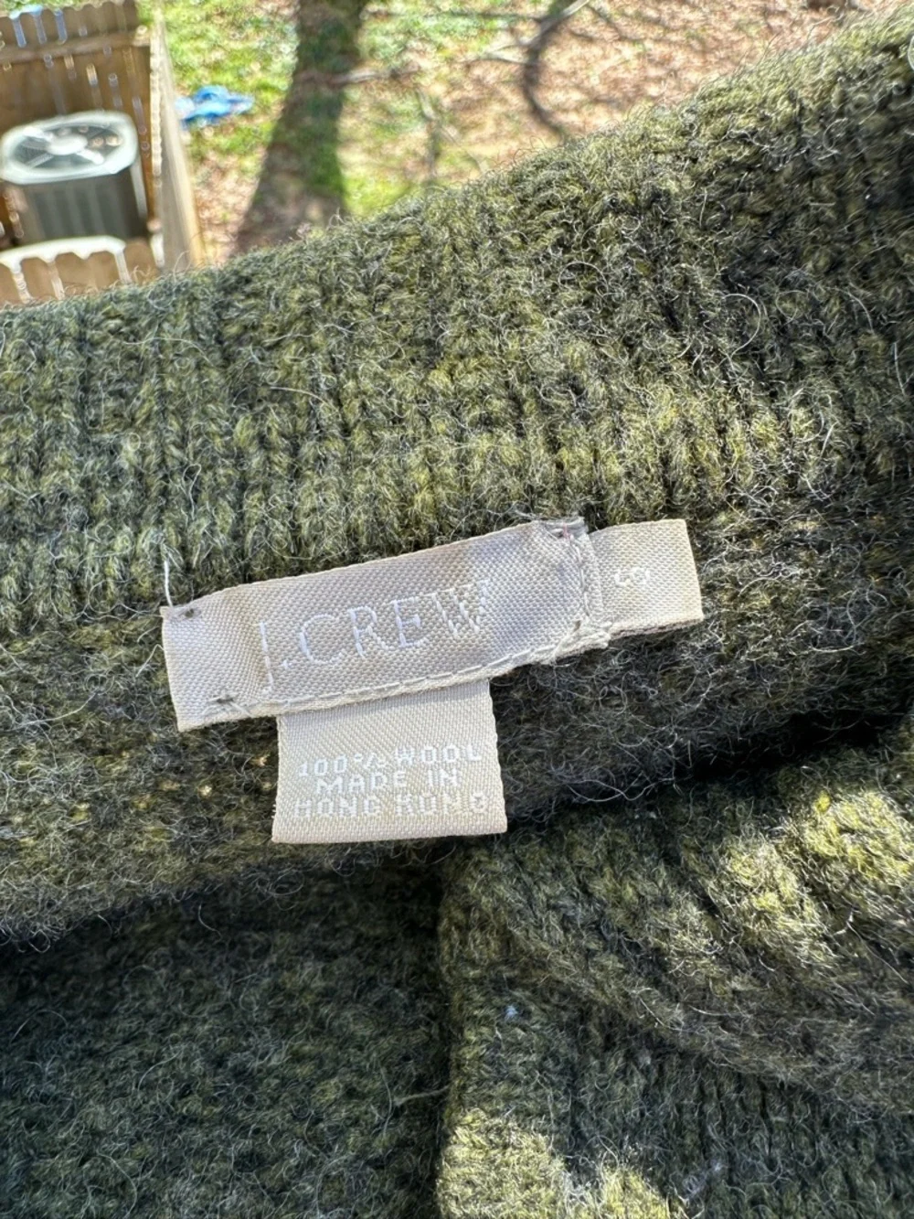 J. Crew green wool cardigan